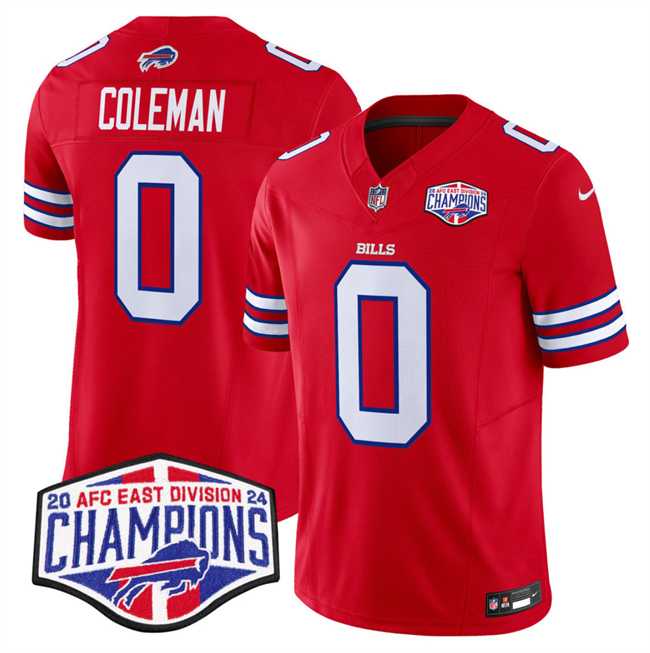 Men%27s Buffalo Bills #0 Keon Coleman Red F.U.S.E. 2024 AFC East Division Champions Vapor Limited Stitched Jersey->buffalo bills->NFL Jersey